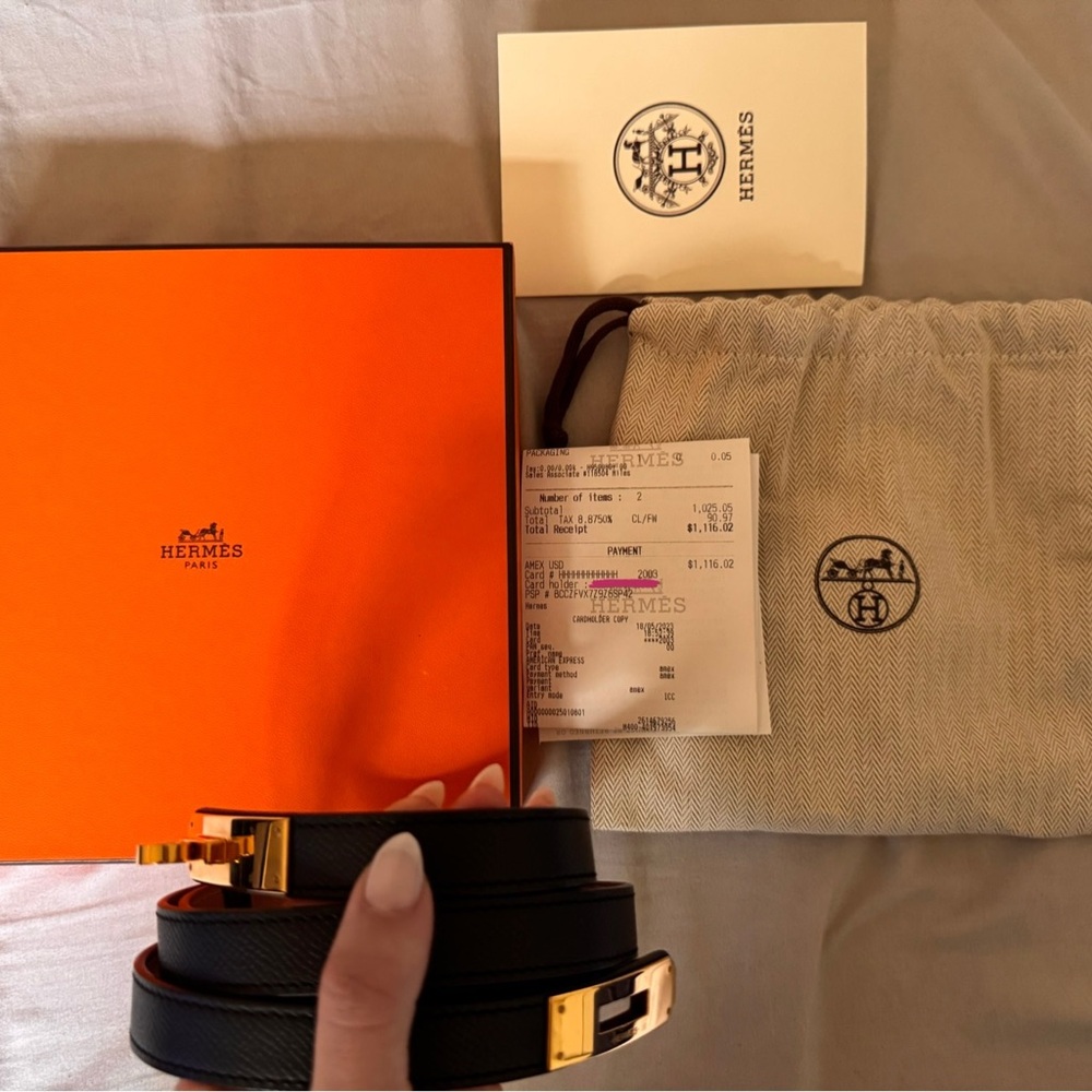 Hermes Kelly Belt - Black